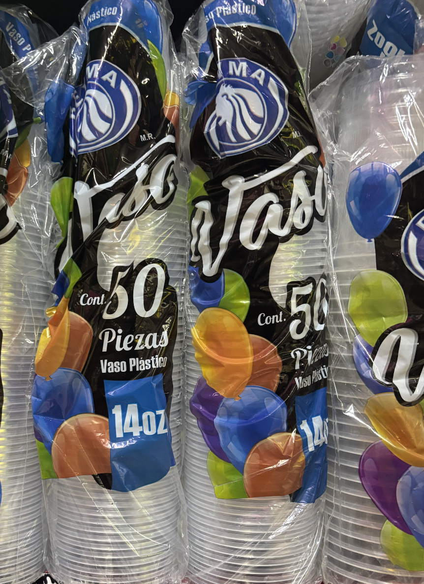 Vaso plástico 414ml (50pz)